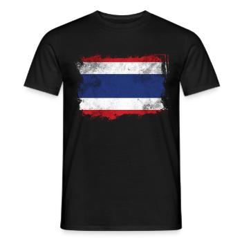 Thailand Flagge - Männer T-Shirt - Schwarz - Vorne - AI Model Male 178 light (178cm)