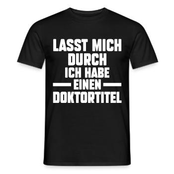 Doktor Abschluss Doktorand Promotion Doktortitel - Männer T-Shirt - Schwarz - Vorne - AI Model Male 178 light (178cm)