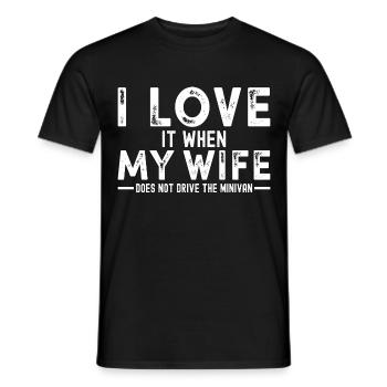 Papa travaille Conduit Minivan Papa Mode de vie Geschen - T-shirt homme - noir - Devant - AI Model Male 178 light (178cm)