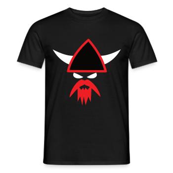 Cool Viking Design - Eric the Red - Men's T-Shirt - black - Front - AI Model Male 178 light (178cm)