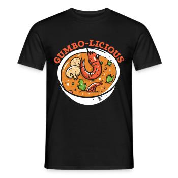 Gumbo Lovers Foodie Louisiane Manger Cuisine Cajun - T-shirt homme - noir - Devant - AI Model Male 178 light (178cm)