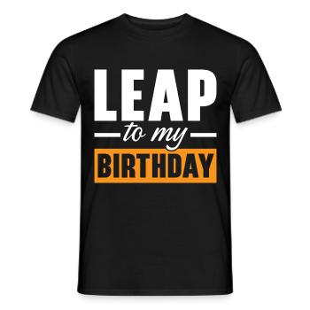 Happy Birthday Schaltjahr 29. Februar Schalttag - Männer T-Shirt - Schwarz - Vorne - AI Model Male 178 light (178cm)