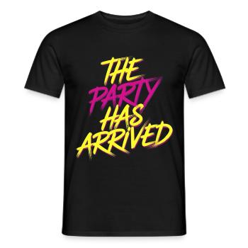 The Party Has Arrived 17 - Männer T-Shirt - Schwarz - Vorne - AI Model Male 178 light (178cm)
