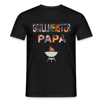 Grillmesiter dad, cool gift for men - Men's T-Shirt - black - Front - AI Model Male 178 light (178cm)