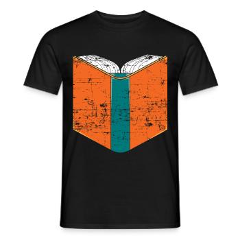 Books Reading - Men's T-Shirt - black - Front - AI Model Male 178 light (178cm)