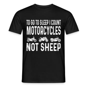 TO GO TO SLEEP I COUNT MOTORCYCLES, NOT SHEEP - Men's T-Shirt - black - Front - AI Model Male 178 light (178cm)