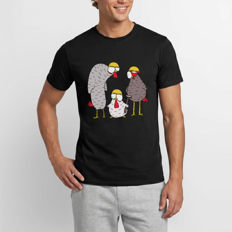 Construction Site Construction Client Deployment Team Hammer Men’s T-shirt