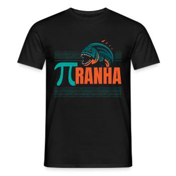 Piranha Collector Aquarist Aquaristics Fish Keeping - Men's T-Shirt - black - Front - AI Model Male 178 light (178cm)