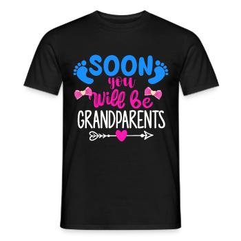 Wir werden Großeltern, Wir werden Oma und Opa - Männer T-Shirt - Schwarz - Vorne - AI Model Male 178 light (178cm)