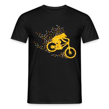 Downhill MTB Geometrisch - Männer T-Shirt - Schwarz - Vorne - AI Model Male 178 light (178cm)