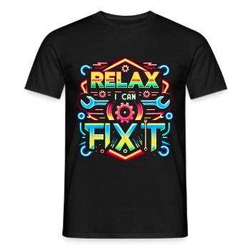 Relax I Can Fix It 32 - Men's T-Shirt - black - Front - AI Model Male 178 light (178cm)