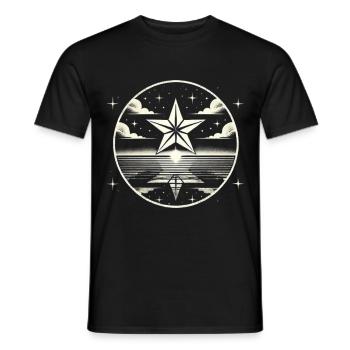 Himmelskörper, Geschenkidee, Sternenhimmel Komet L - Männer T-Shirt - Schwarz - Vorne - AI Model Male 178 light (178cm)