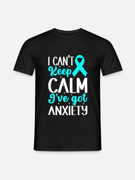 Angststörung Anxiety disorder - Männer T-Shirt - Schwarz