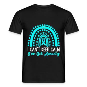 Trouble anxieux Trouble anxieux - T-shirt homme - noir - Devant - AI Model Male 178 light (178cm)