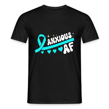 Anxiety disorder Anxiety disorder - Men's T-Shirt - black - Front - AI Model Male 178 light (178cm)