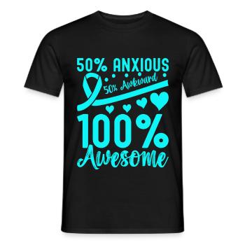 Trouble anxieux Trouble anxieux - T-shirt homme - noir - Devant - AI Model Male 178 light (178cm)