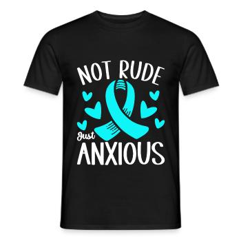 Trouble anxieux Trouble anxieux - T-shirt homme - noir - Devant - AI Model Male 178 light (178cm)