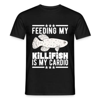 Killifish Egg-laying Tooth Doughnut Aquarium - Men's T-Shirt - black - Front - AI Model Male 178 light (178cm)
