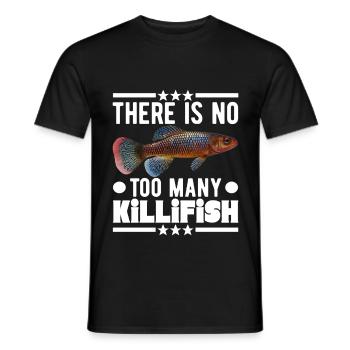 Killifish Egg-laying Tooth Doughnut Aquarium - Men's T-Shirt - black - Front - AI Model Male 178 light (178cm)