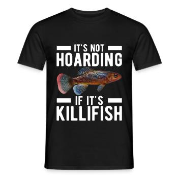 Killifish Egg-laying Tooth Doughnut Aquarium - Men's T-Shirt - black - Front - AI Model Male 178 light (178cm)