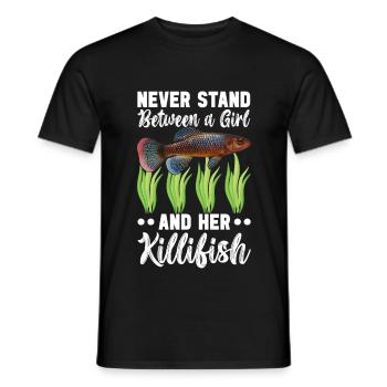 Killifish Egg-laying Tooth Doughnut Aquarium - Men's T-Shirt - black - Front - AI Model Male 178 light (178cm)