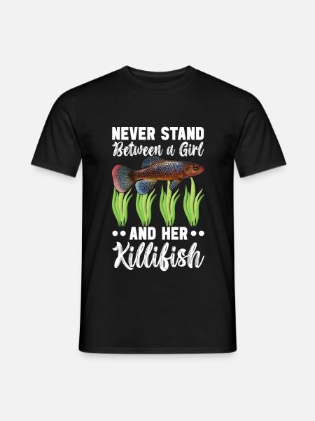 Killifisch Eierlegender Zahnkrapfen Aquarium - Männer T-Shirt - Schwarz