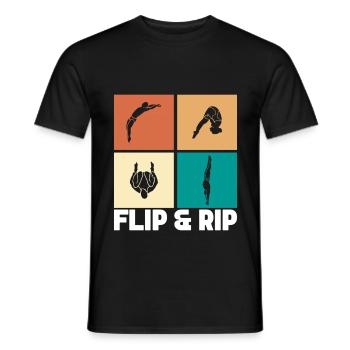 Kunstspringen Turmspringer Sprungbrett - Männer T-Shirt - Schwarz - Vorne - AI Model Male 178 light (178cm)