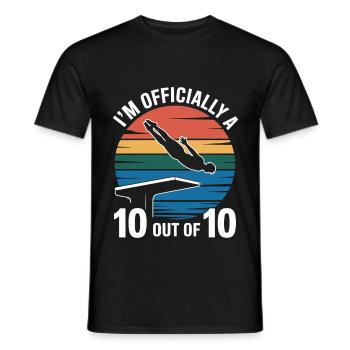 Kunstspringen Turmspringer Sprungbrett - Männer T-Shirt - Schwarz - Vorne - AI Model Male 178 light (178cm)
