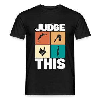 Kunstspringen Turmspringer Sprungbrett - Männer T-Shirt - Schwarz - Vorne - AI Model Male 178 light (178cm)