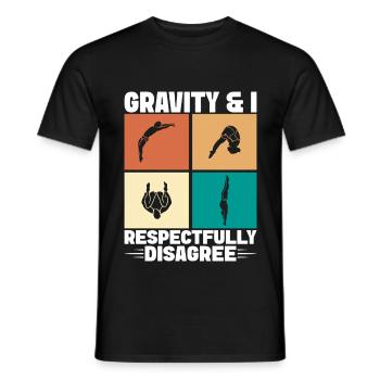 Kunstspringen Turmspringer Sprungbrett - Männer T-Shirt - Schwarz - Vorne - AI Model Male 178 light (178cm)