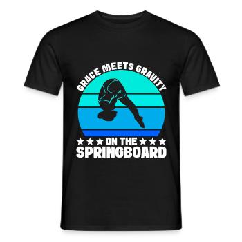 Kunstspringen Turmspringer Sprungbrett - Männer T-Shirt - Schwarz - Vorne - AI Model Male 178 light (178cm)