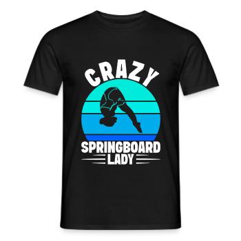 Diving diving board - Men's T-Shirt - black - Front - AI Model Male 178 light (178cm)