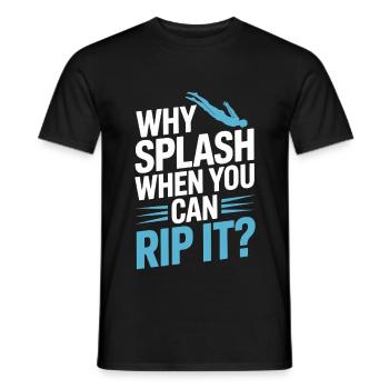 Kunstspringen Turmspringer Sprungbrett - Männer T-Shirt - Schwarz - Vorne - AI Model Male 178 light (178cm)