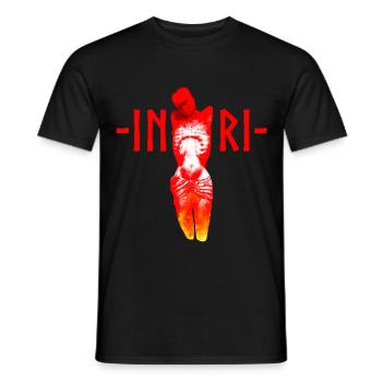 IN RI - Men's T-Shirt - black - Front - AI Model Male 178 light (178cm)
