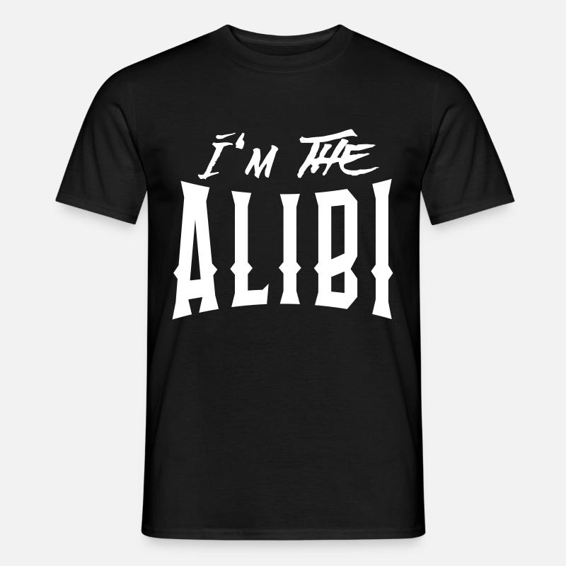 Kriminel - Alibi Partnerlook P62 B - Mænd T-shirt - sort