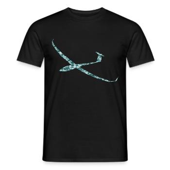 Glider pilot colorful pilot glide thermal gift - Men's T-Shirt - black - Front - AI Model Male 178 light (178cm)