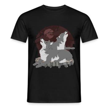 Wolf - Männer T-Shirt - Schwarz - Vorne - AI Model Male 178 light (178cm)