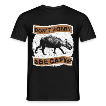 Capybara Cochon d’eau Rongeur - T-shirt homme - noir - Devant - AI Model Male 178 light (178cm)