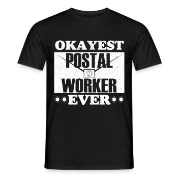 The Best Postal Worker Ever Postman - Men's T-Shirt - black - Front - AI Model Male 178 light (178cm)