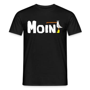 Miesmuschelartwuermchen - Langschnabel Moin Möwe - Männer T-Shirt - Schwarz - Vorne - AI Model Male 178 light (178cm)