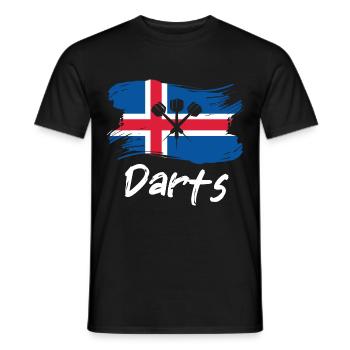Conception de joueur de fléchettes insulaire / Jeu de fléchettes - T-shirt homme - noir - Devant - AI Model Male 178 light (178cm)