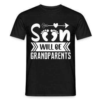 Nous serons bientôt grands-parents, nous serons grand-mère et grand-père - T-shirt homme - noir - Devant - AI Model Male 178 light (178cm)