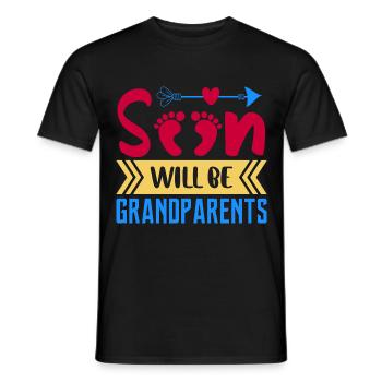 Nous serons bientôt grands-parents, nous serons grand-mère et grand-père - T-shirt homme - noir - Devant - AI Model Male 178 light (178cm)