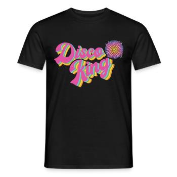 Disco Ball Club Lifes Retro Vintage Groovy Party - Men's T-Shirt - black - Front - AI Model Male 178 light (178cm)