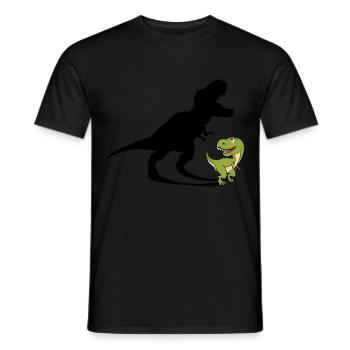 T-Rex Dinosaur Schoolchild - Men's T-Shirt - black - Front - AI Model Male 178 light (178cm)