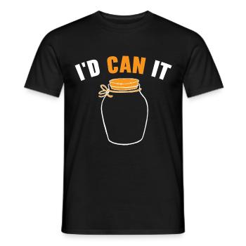 I'd Can It Einmachen von Lebensmitteln Einmachen i - Männer T-Shirt - Schwarz - Vorne - AI Model Male 178 light (178cm)