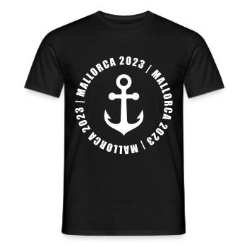 Mallorca 2023 - Men's T-Shirt - black - Front - AI Model Male 178 light (178cm)