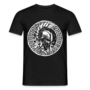 Spartan Helmet Gladiator Fighter Training - T-shirt homme - noir - Devant - AI Model Male 178 light (178cm)