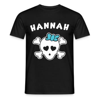 Piratin Hannah Design für Mädchen und Frauen - Männer T-Shirt - Schwarz - Vorne - AI Model Male 178 light (178cm)