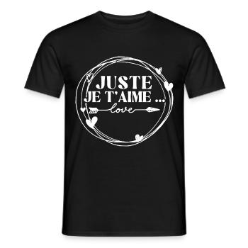 Ich liebe dich einfach. Alles Gute zum Valentinstag. Liebe. - Männer T-Shirt - Schwarz - Vorne - AI Model Male 178 light (178cm)